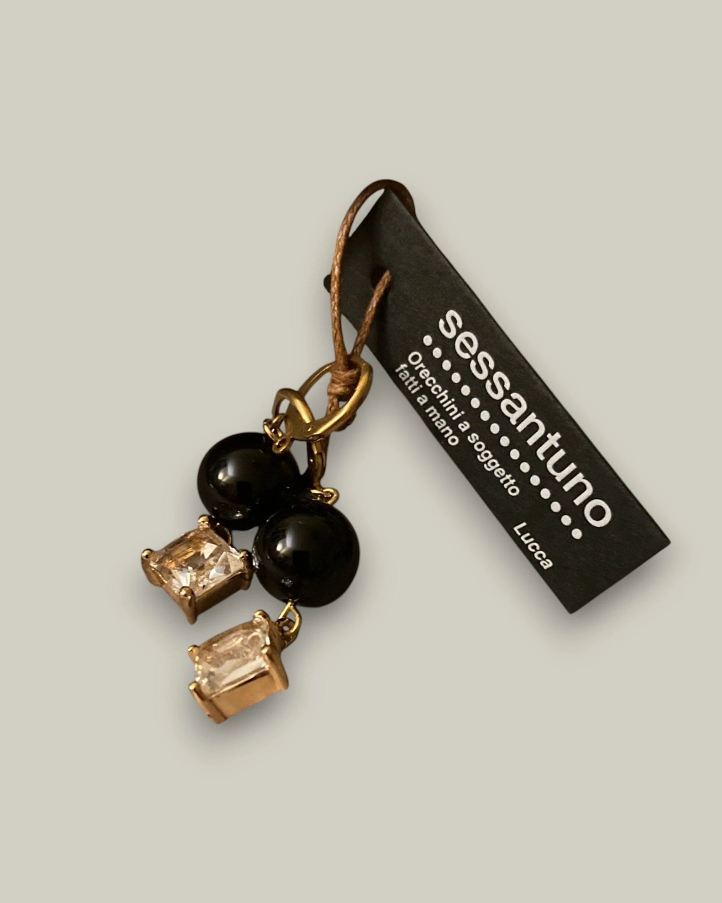 Gioielli artigianali - Orecchini in onice e vetro