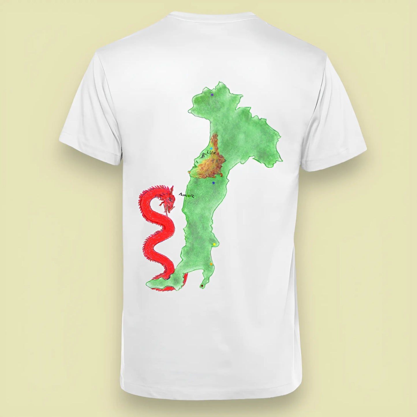 T-shirt da donna con disegno artigianale "Italia"