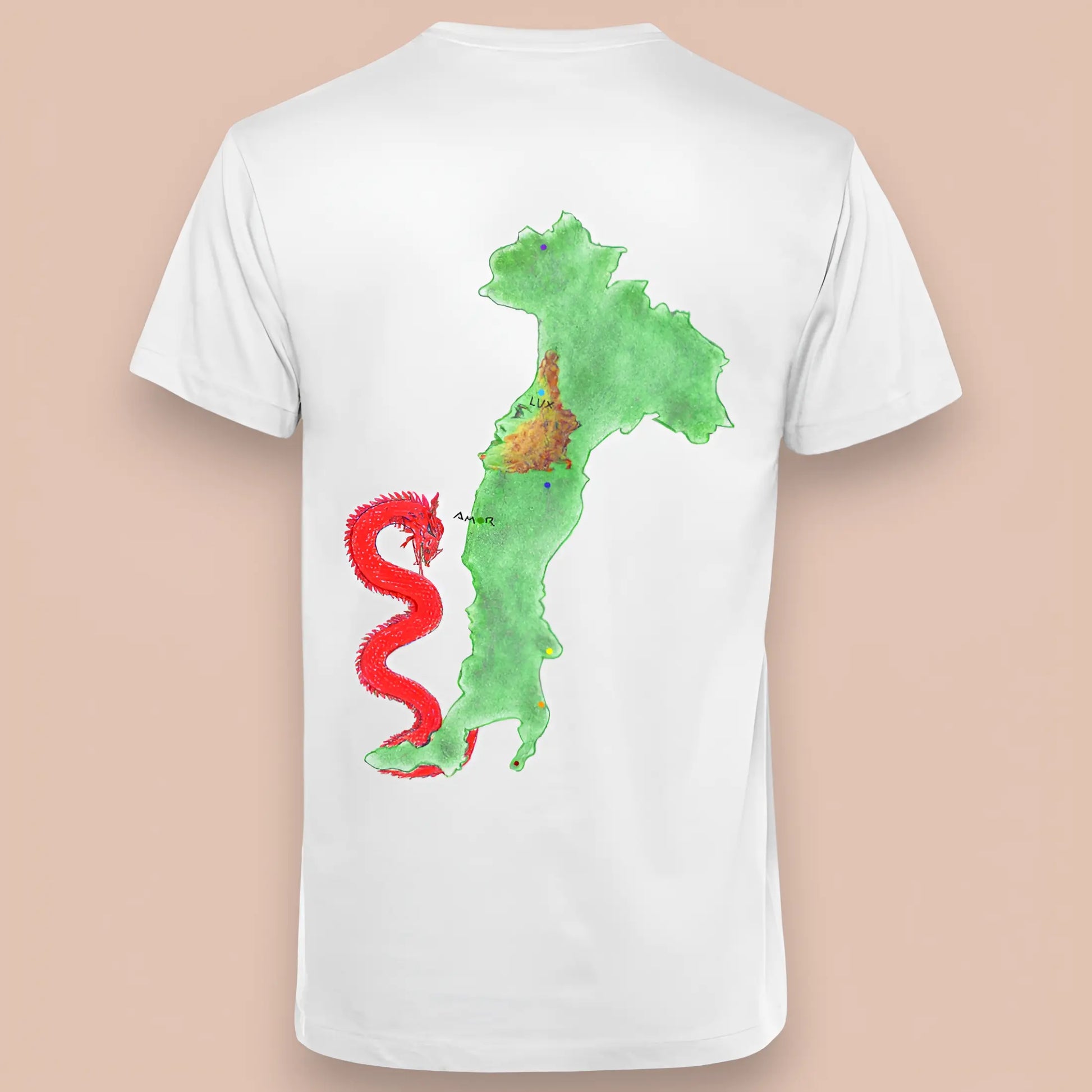 T-shirt da uomo con disegno artigianale "Italia"